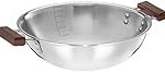 Amazon Brand – Solimo Stainless Steel & Aluminium Triply Kadhai, 26cm, Silver