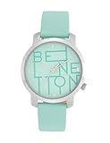United Colors of Benetton Women Blue Round Brass Dial Analogue Watch