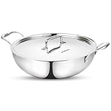 Borosil Cookfresh Tri-ply Stainless Steel Kadhai with Lid (2.7 L)