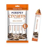 Purepet Creamy Lickable Cat Treats 375g (5 x 75g) |