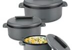 Milton Micronova Jr Inner Stainless Steel Casserole, Set of 3