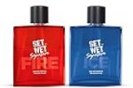 Set Wet Perfume for Men ICE & FIRE 100ml X 2 Packs