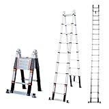Bathla 18.5 ft A-Type Foldable Aluminium Telescopic Ladder with 18 Steps