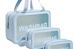 Xelvix PVC Makeup Pouch Travel Toiletries Organizer Cosmetic Bags Set of 3