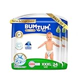 Bumtum Baby Diapers | Pant Style Baby Diapers XXXL Size, 48 Count