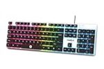 FRONTECH Wired Gaming Keyboard with 104 Keys | Rainbow Backlight Effect