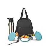 SignoraWare Fusion Stainless Steel Big Lunch Box with Sipper (Set of 4)