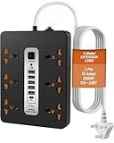 DR VAKU® 12in1 2000W Extension Board with 6 Universal Sockets & 5 USB A Ports
