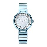 Titan Quartz Analog Blue Dial Stainless Steel Strap Watch