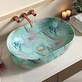 Plantex Ceramic Matt Tabletop Wash Basin for Bathroom (21.5 x 13.5 x 6 Inch)