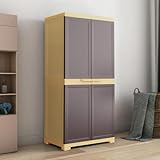 Nilkamal Freedom Plastic Cabinet 4-Shelf Storage Cupboard with Doors