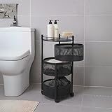 HomeGrits 3-Layer Round Storage Trolley – Meta