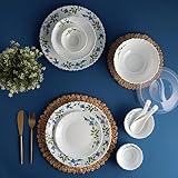 Cello Opalware Dazzle Series Moon Rose 35 Piece Dinner Set