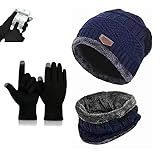 Perpetual Men’s Winter Wear Set – Gloves, Neck Warmers, Beanie Cap