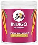 Indigo Exterior Sheen Emulsion Gold Series | Premium Exterior Sheen Paint 10 L Black