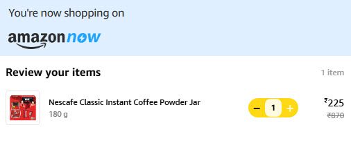 Amazon Now offer