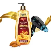 Dabur Hair Styling Kit | Almond Hair Oil- 650ml + Vega Glow Glam Hair Dryer- 1000W