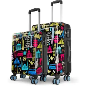 Safari WANDERLUST PLUS 55/65 4W PRINTED Cabin & Check-in Set 8 Wheels