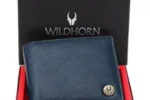 WILDHORN Men Casual, Formal Blue Genuine Leather Wallet(5 Card Slots)