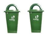 Cello Kleeno Dome Lid Plastic Garbage Dustbin Bucket 60 LTR Green – Pack of 2
