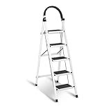 Sulfar Foldable 5-Step Ladder With Wide Anti-Slip Pedal