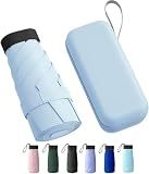 TEKCOOL Travel Mini Folding Compact Umbrella with Case