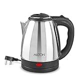 Milton Euroline Go Electro 1.5 Stainless Steel Electric Kettle, 1.5 Litres