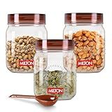 MILTON Vintage Airtight Containers with Spoons Set of 3 (500 ml each)