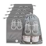 BTfash Shoe Bag for Travel & Storage (Grey,Pack of 6)