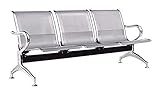 Da URBAN® Airport 3 Seater Three Seater Waiting Area Reception Chair (Silver)