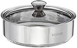 Solimo Stainless Steel Insulated Solid Roti Server, 1.2 L