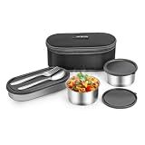 LONGWAY Craveo Stainless Steel Lunch Box with 3 Containers