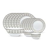 Larah by Borosil Syrah Kohinoor Series Opalware Dinner Set | 19 Pcs