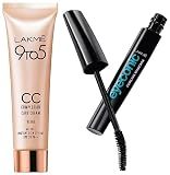 Lakme Eyeconic Curling Mascara, Black 9 ml & Lakme 9 to 5 CC Cream Mini, 01-9 g