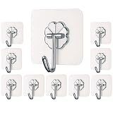 DALUCI Self Adhesive Wall Hooks – Heavy Duty 10 Pcs