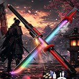VikriDA Neon Sword Spark Blade Toy with Hit Sensor, Sound & Fog Effect, Type-C Rechargeable