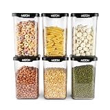 MILTON Square Premium Containers for Kitchen Storage Set of 6 (1100 ml each)