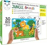 Play Panda Magnetic Puzzles Jungle Animals 10 in 1 with 10 Magnetic Puzzles