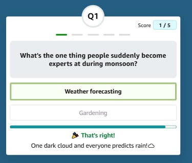 Amazon Funzone Trivia Quiz Answers Today