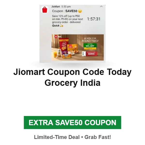 Jiomart Coupon Code Today Grocery India