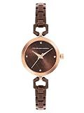 French Connection Gazellle Brown Round Analog Watch for Women